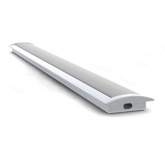 RECESSED SLIMLINE 8 mm - ALUMINIUM-INBOUWPROFIEL VOOR LEDSTRIP - GEANODISEERD ALUMINIUM - ZILVER - 2 m