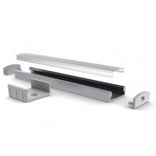 SLIMLINE WIDE - 8 mm - ALUMINIUMPROFIEL VOOR LEDSTRIP - GEANODISEERD ALUMINIUM - ZILVER - 2 m