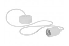 DESIGN LAMPHOUDER MET TEXTIELKABEL - WIT