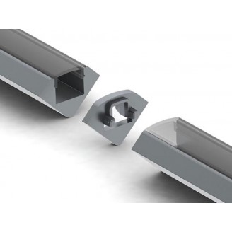 LINEAIRE CONNECTOR VOOR ALUMINIUMPROFIEL VOOR LEDSTRIP ALU-45 - ZILVER