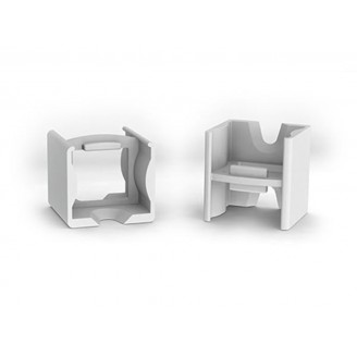 LINEAIRE CONNECTOR VOOR ALUMINIUMPROFIEL VOOR LEDSTRIP SLIMLINE 15 mm - ABS - GRIJS