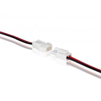 CONNECTOR VOOR EENKLEURIGE  LEDSTRIP - MET KABEL (MANNELIJK-VROUWELIJK)