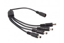 SPLITKABEL MET 4 MANNELIJKE - 1 VROUWELIJKE DC- PLUG