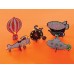 Set met 2 Soldeerkits - Retro Luchtballon & Retro Fiets