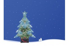 KERSTBOOM - BLAUWE LEDs - AAN/UIT-SCHAKELAAR