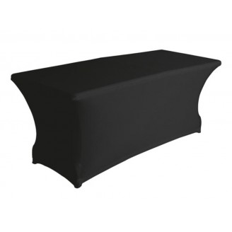 Hoes voor rechthoekige tafel -  stretch - zwart