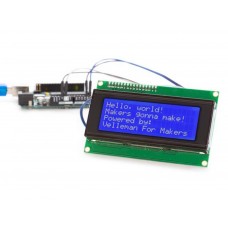 I²C 20x4 LCD-MODULE VOOR ARDUINO  - BLAUWE ACHTERGRONDVERLICHTING