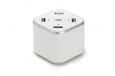 SMART USB station met 3 x USB + 1 x USB Fast Charge QC 3.0 + 1 x Type-C uitgangen - max. 9.6 A - max. 48 W - wit SMART USB station met 3 x USB + 1 x USB Fast Charge QC 3.0 + 1 x Type-C uitgangen - max. 9.6 A - max. 48 W - wit