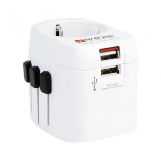 Reisstekker Pro Light USB (2xA)