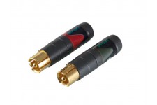 NEUTRIK - CINCH (PAAR), VERGULD, MASSIEVE PIN, VOOR KABELS VAN 3 - 7.3mm NEUTRIK - CINCH (PAAR), VERGULD, MASSIEVE PIN, VOOR KABELS VAN 3 - 7.3mm