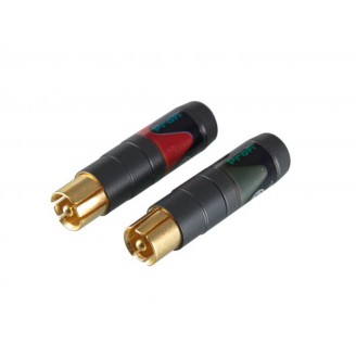 NEUTRIK - CINCH (PAAR), VERGULD, MASSIEVE PIN, VOOR KABELS VAN 3 - 7.3mm