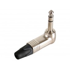 NEUTRIK - JACK PLUG CONNECTOR, 3-POLIG MANNELIJK, 6.3mm, 90°, VERNIKKELD