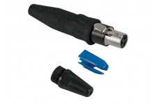 REAN TINY - 3-POLIG KABELDEEL, ZWART, VERGULDE CONTACTEN