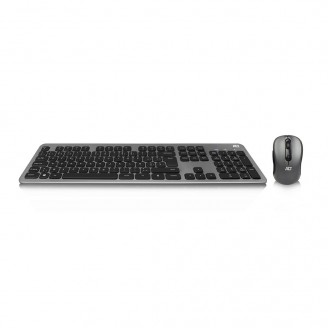 Draadloos toetsenbord en muis, USB-C/USB-A combi ontvanger - Azerty