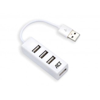 USB 2.0 hub mini 4-poorts wit