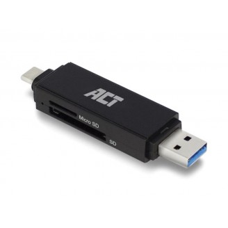 USB 3.2 Gen1 kaartlezer SD en Micro SD, USB-C & Type-A aansluiting