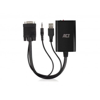 VGA naar HDMI-converter met audio - voeding via USB