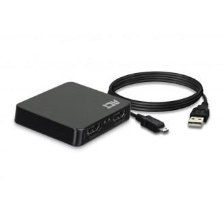 1 x 2 HDMI-splitter, 4K @ 30 Hz, USB-voeding
