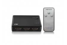4K HDMI switch 3 poorten, weergave van 3 HDMI bronnen op één monitor.