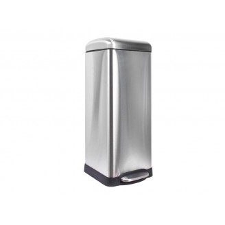 Urban afvalbak - 30 l - Vierkant - Metalen borstel