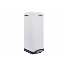 Urban afvalbak - 30 l - Vierkant - Mat wit