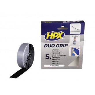 Duo grip klikband - zwart 25mm x 2m