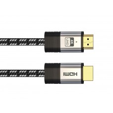 Premium HDMI 2.0 katoen gevlochten kabel met vergulde connector - 4K Video - 1 meter