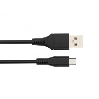 USB-kabel - USB 2.0 A naar C 60W, vernikkeld, TPE-kabel - 1 meter