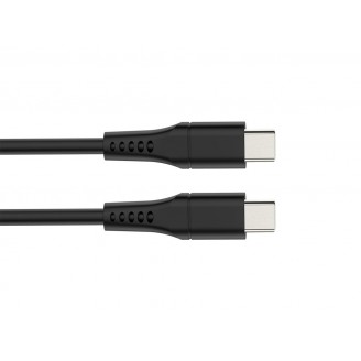 USB-kabel - USB 2.0 C naar C 60W, 480Mbps, vernikkeld, TPE-kabel - 1 meter