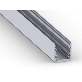 SLIMLINE 15 FL - ALUMINIUM PROFIEL VOOR LEDSTRIP - HIGH EFFICIENCY - ZILVER - PREMIUM KWALITEIT