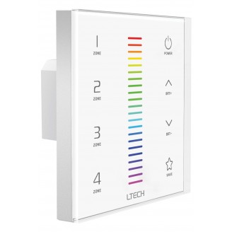 MULTI-ZONE SYSTEEM - TOUCHPANEL LED-DIMMER VOOR RGB-LED - DMX / RF - 4 ZONES