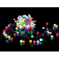 Clusterlight LED - 3 m - 176 veelkleurige ballen - transparant draad - 24 V