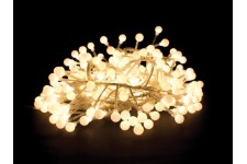 Clusterlight LED - 3.2 m - 256 bolletjes - warmwit - transparante kabel - 24 V