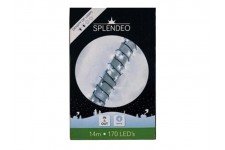 Medium density lightchain - 170 leds - wit - groene kabel - 14 m - 3 m aansluitsnoer - transformator