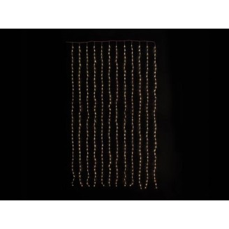 Cascade Light LED - 1.5 x 2.5 m - 286 leds - warmwit - transparante kabel - modulator - 24 V