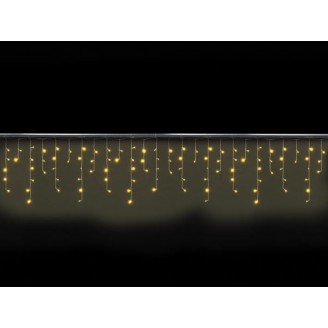 Cascade Light LED - 4 x 0,6 m - 144 warm witte lampen - transparant draad - modulator