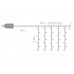 Cascade Light LED - 4 x 1.3 m - 300 leds - veelkleurig - transparante kabel - 24 V