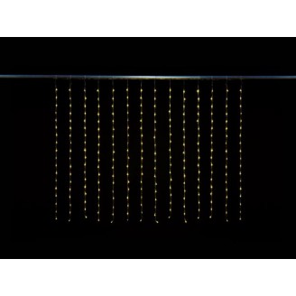 Digital LED curtain  - 2 x 1.5 m - 252 leds - warmwit - transparante kabel - modulator - 24 V
