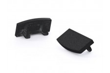 ALUMINIUM AFSLUITDOP VOOR SL7 PROFIEL - ZONDER KABELDOORVOER - ZWART