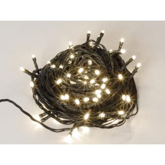 Glimmer Light LED - 12 m - 80 witte lampen - groene draad - modulator - 24 V