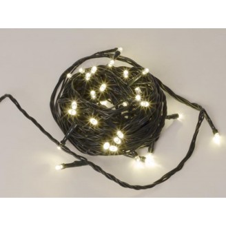 Glimmer Light LED - 6 m - 40 witte lampen - groene draad - modulator - 24 V