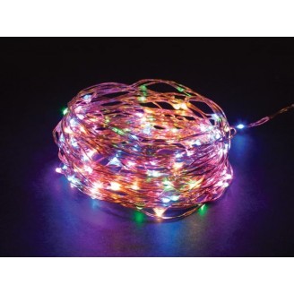 Microlight LED - 12 m - 120 veelkleurige lampen - koperdraad - 4,5 V