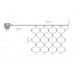 Netlight LED - 2 x 2 m - 144 witte lampen - zwarte draad - 36 V