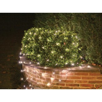 Netlight LED - 2 x 2 m - 144 warm witte lampen - zwart draad - 36 V