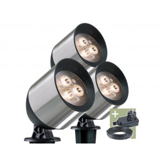 Ludeco - Joren - spot - set (3 st.) - 12 V - 90 lm - 1 W - warmwit