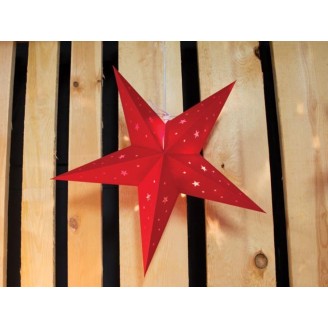 Paperstar - ster - hangend - rood - 60 cm - 230 V - E14-lamp niet meegeleverd