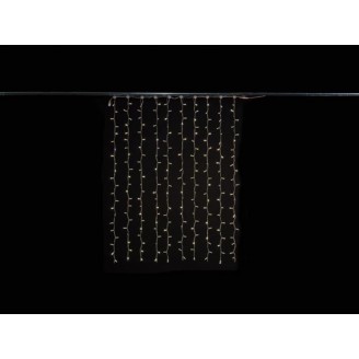 Simply-connect PRO LINE - lichtgordijn uitbreiding - 1.5 x 2 m - 220 leds - warmwit - witte kabel - 230 V