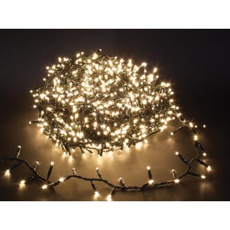 Shimmerlight LED - 34 m - 1500 warm witte lampen - groene draad - modulator - 24 V