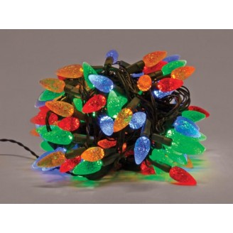 Strawberry Light LED - 12 m - 120 veelkleurige lampen - groene draad - 24 V