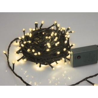 Sparkle Light LED - 12 m - 160 warm witte lampen - groene draad - modulator